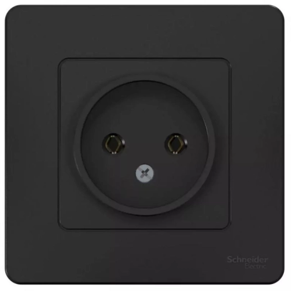 Розетка Blanca СП 1-я б/з б/ш 16А антрацит BLNRS000016