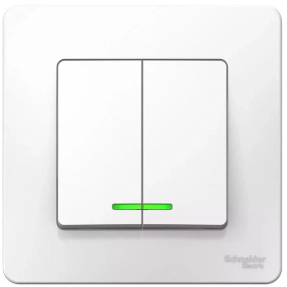 Выключатель Blanca СП 2кл с/п 6А белый BLNVS006511