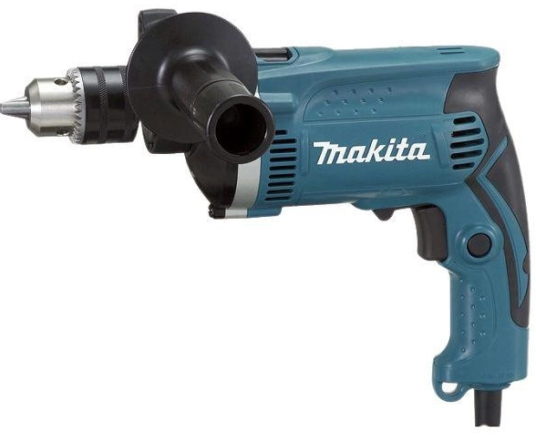 Дрель ударная Makita HP1630 710Вт ключ.13мм