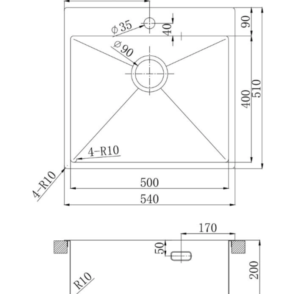 Мойка сталь Lemark JANGA 540 графит 9936111-image-2