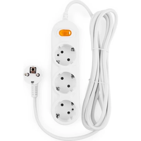Удлинитель Power Cube PC-2-3м 3р 10А с/з с/выкл