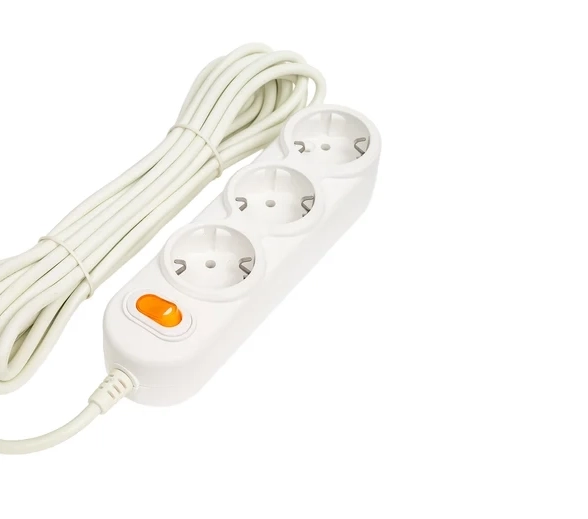 Удлинитель Power Cube PC-2-5м 3р 10А с/з с/выкл