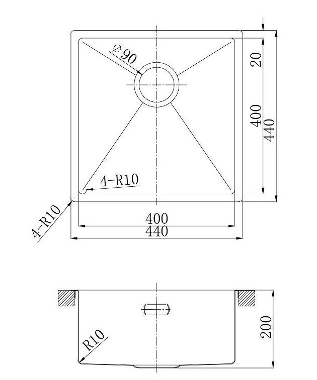 Мойка Lemark OLANGA 440 черный мат 9932124-image-1