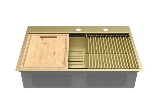 Мойка Lemark Iordana 780 светлое золото 9938118-image-1