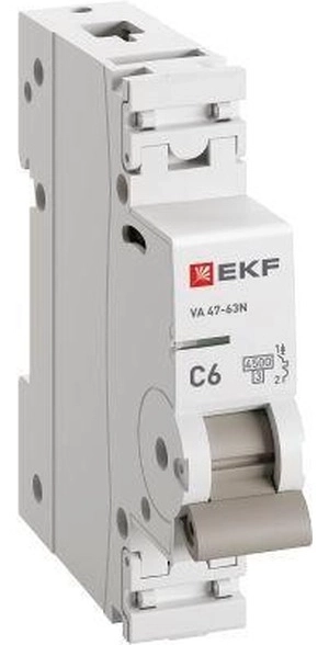 Авт.выкл EKF PROxima BA47-63N 1P 6А(C) 4,5kA