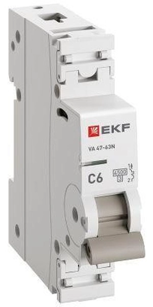 Авт.выкл EKF PROxima BA47-63N 1P 6А(C) 4,5kA