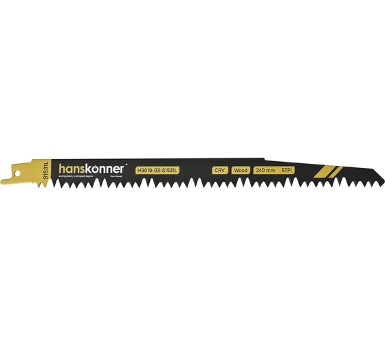 Полотна для сабельных пил Hanskonner H9019-03-S1531L дерево