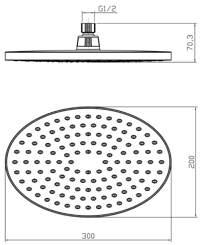 Лейка троп. душ 20х30см Lemark LM8037C-image-1