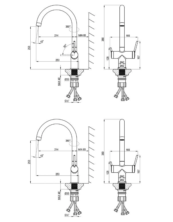 Смеситель в/м Lemark Minima LM3861C-image-1