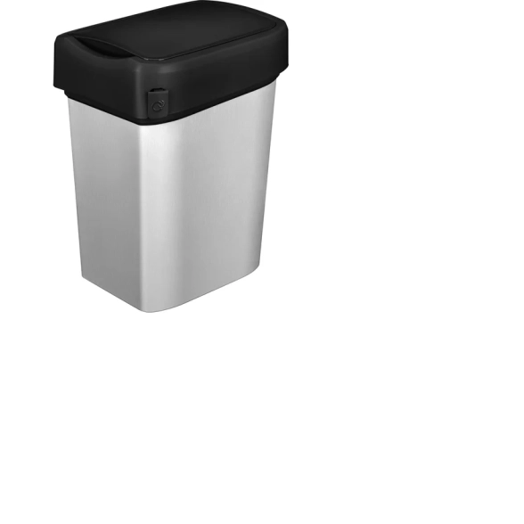 Контейнер д/мусора 10л METAL BIN 245х196х345мм черный