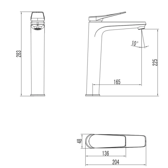 Смеситель д/у Lemark Bronx LM3709BL черный-image-1