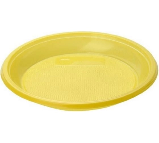 Тарелка десерт. пласт d17см 6шт EUROHOUSE желтая 13488
