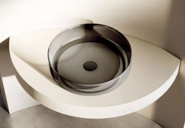 Раковина наклад. Vincea VBS-6T16B 450*450*130 прозрач. черный-image-1