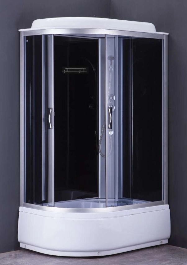 Кабина душ. Loranto (CS-66120R G) 120x80x215 ВП ст.черн 4м(Мегасан)