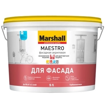Краска в/д Marshall MAESTRO фасадная акриловая BC 9л