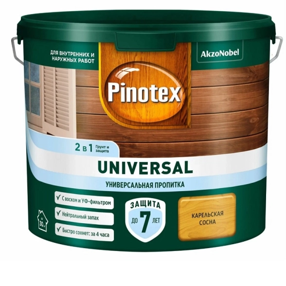 Антисептик Pinotex Universal 2в1 Карельская сосна 2,5л