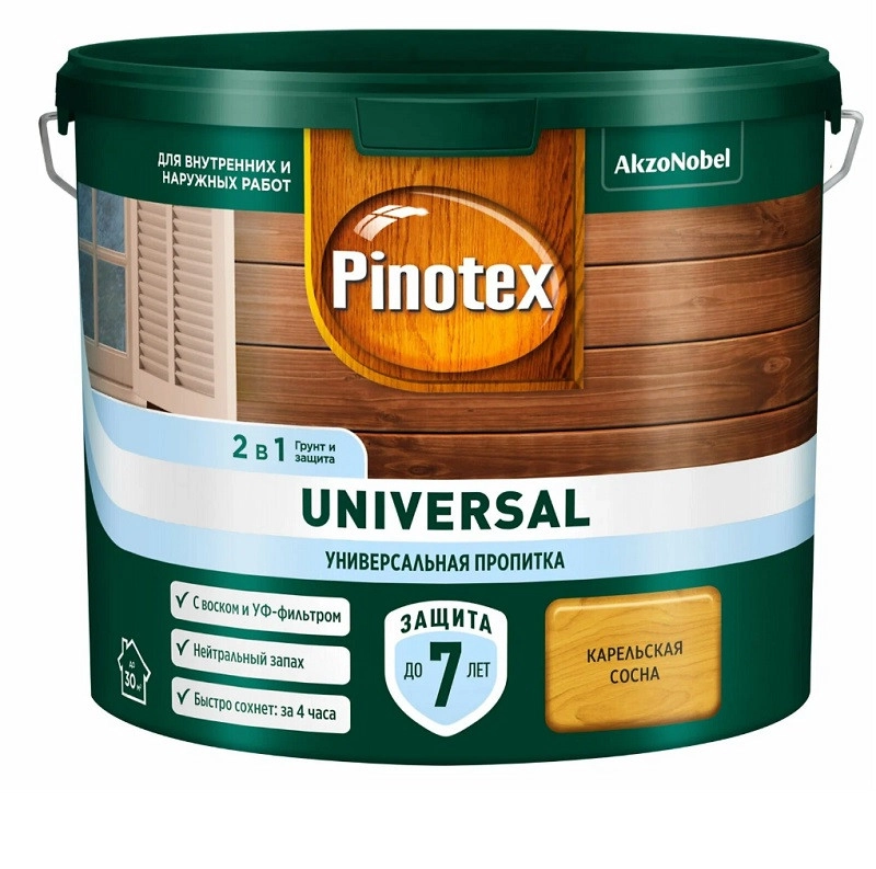 Антисептик Pinotex Universal 2в1 Карельская сосна 2,5л
