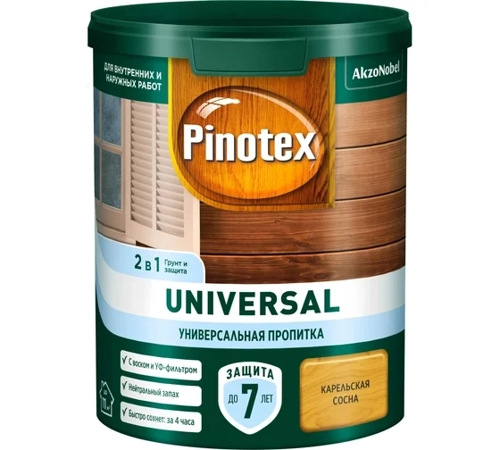 Антисептик Pinotex Universal 2в1 Карельская сосна 0,9л
