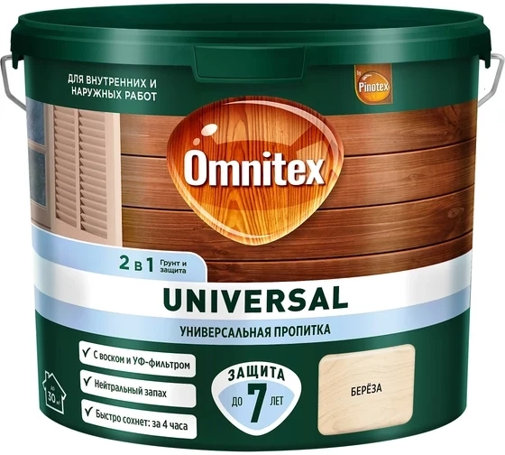 Антисептик Omnitex Universal 2в1 Береза 2,5л