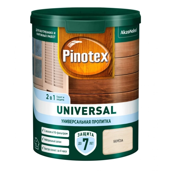 Антисептик Pinotex Universal 2в1 Береза 0,9л