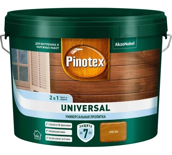 Антисептик Pinotex Universal 2в1 Орегон 9л