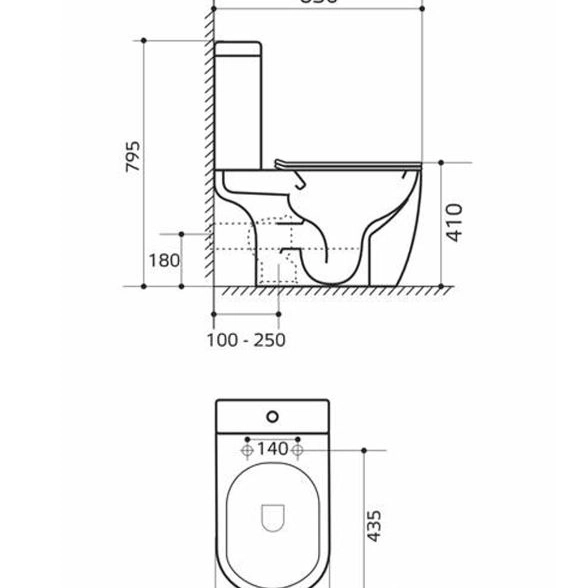 Унитаз-компакт WAVE ALEO Tornado 1.0 м/л дюро бел.глянец-image-2