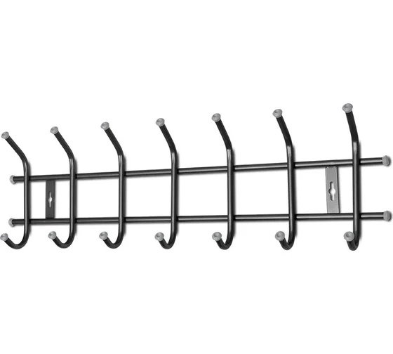 Вешалка настенная 685х215мм (7крючков) ВНТ7/Ч черный
