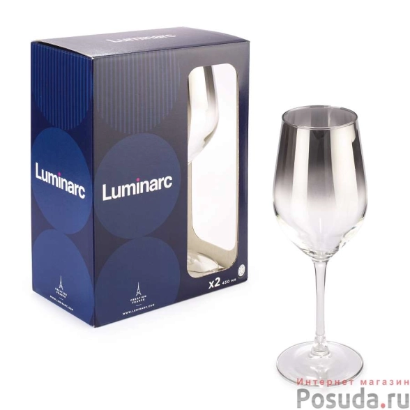 Набор бокалов д/вина СЕЛЕСТ СЕРЕБРЯНАЯ ДЫМКА 2шт 450мл