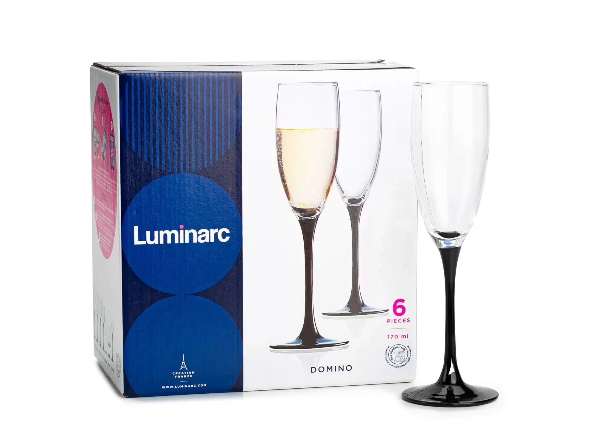 Набор фужеров Luminarc Домино 170мл 6шт H8167-image-2