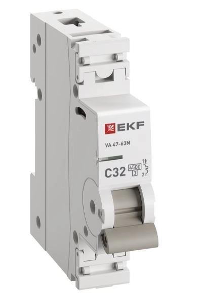 Выключатель EKF PROxima 1P 32A(C) 4,5кА BA47-63N