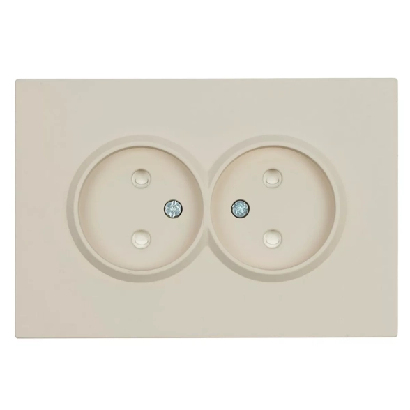 Розетка Эмили 2м з/шт мех. б/з RST16-5116-08 кашемир