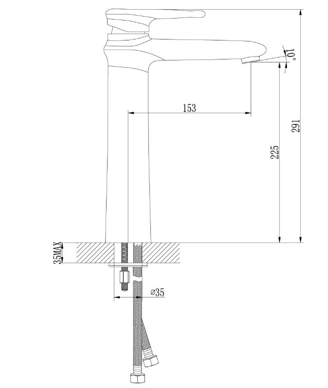 Смеситель д/у Lemark 4409C Статус монолит хром Сандом-image-1