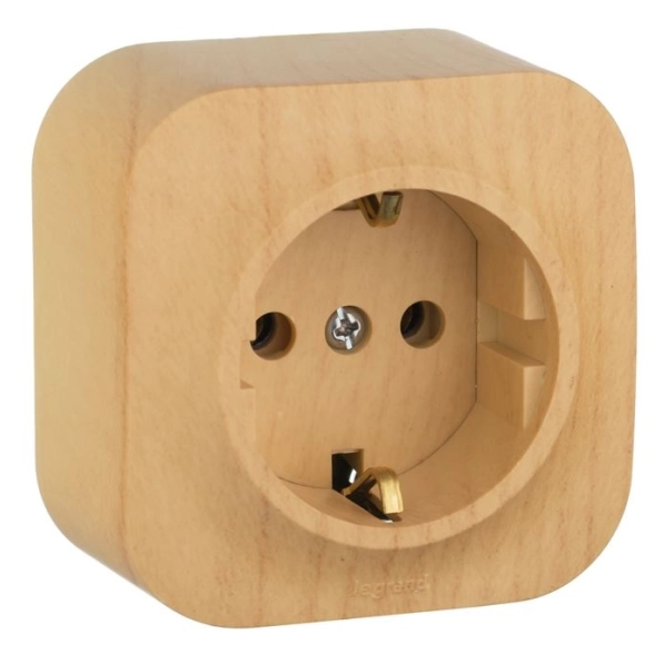 Розетка Quteo 1п с/з сосна