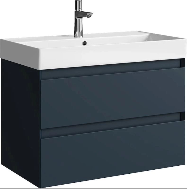 Комплект тумба Geometria T8/2/GRM 2ящ.серый + рак.Вилис 80