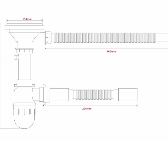 Сифон 3 1/2*40 Mixline Pro черный графит (ДП)-image-1