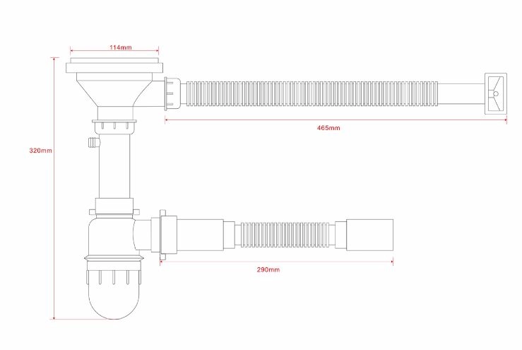 Сифон 3 1/2*40 Mixline Pro черный графит (ДП)-image-1