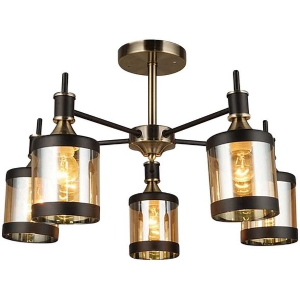 Светильник Escada 599/5P E27х60W Antique brass/Black