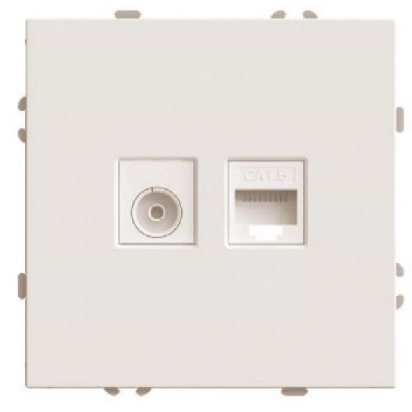 Розетка Эмили TV+комп RJ-45 RST00-5106-08 кашемир