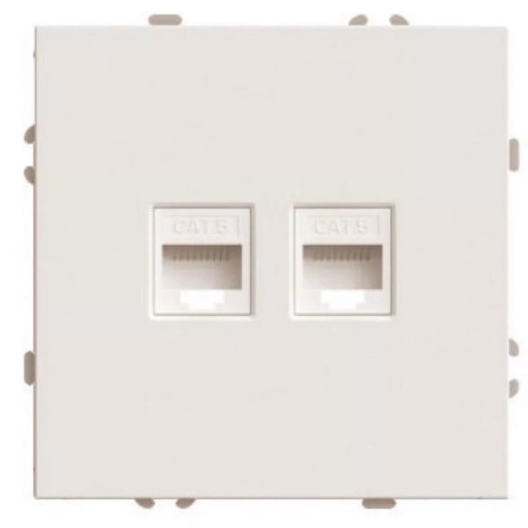 Розетка Эмили комп. 2м RJ-45(мех) RST00-5111-08 кашемир