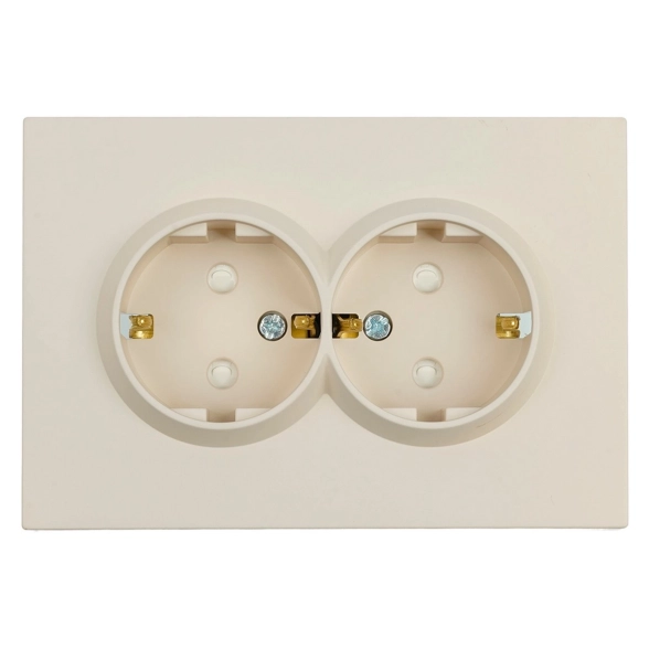 Розетка Эмили 2м з/шт мех. с/з RST16-5114-08 кашемир