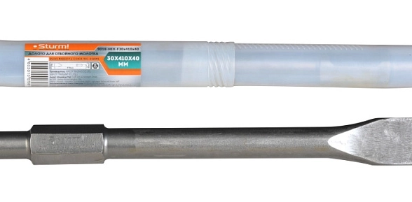 Зубило Sturm! 9018-HEX-F30x410x40 HEX плоское 40х410мм