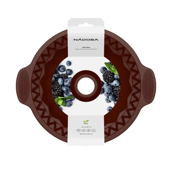 Форма NADOBA Аленка силикон д/кругл.кекса глуб.28х24х10см