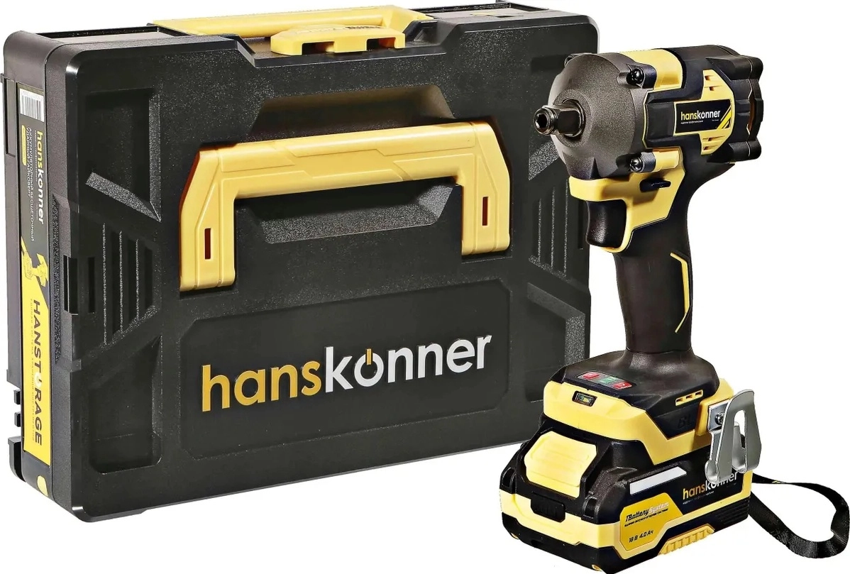 Гайковёрт акк.б/щ Hanskonner HCD201300BLC 18В 1300Нм 3/4"