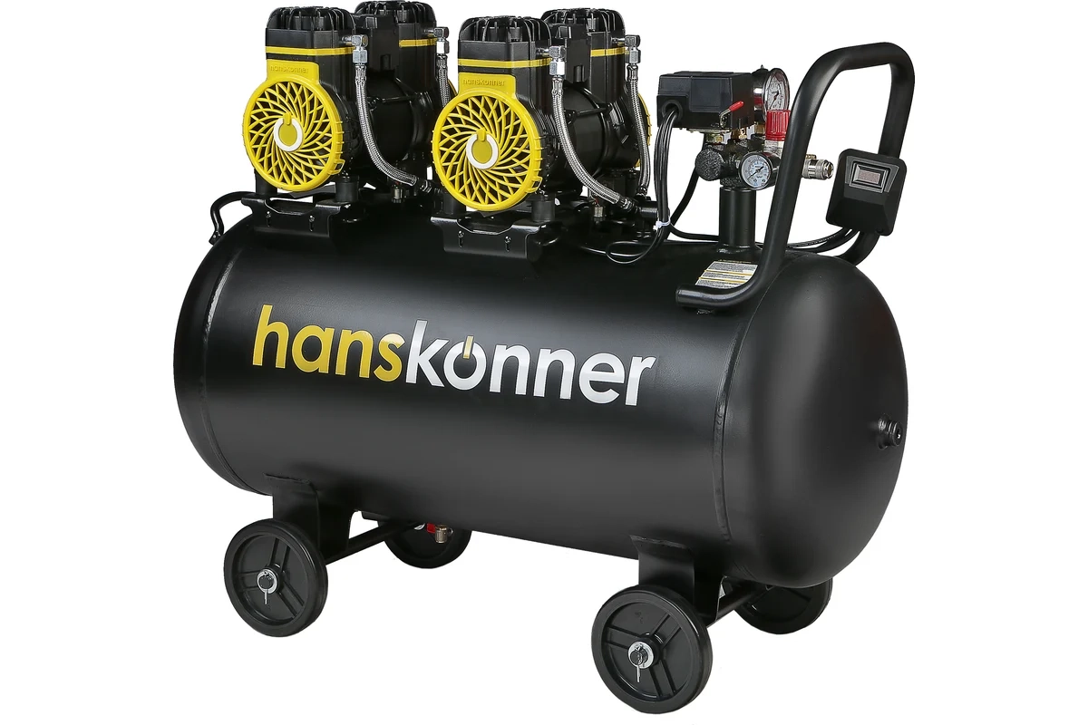 Компрессор Hanskonner HAC1002 2*1450Вт 100л 8бар 500л/мин