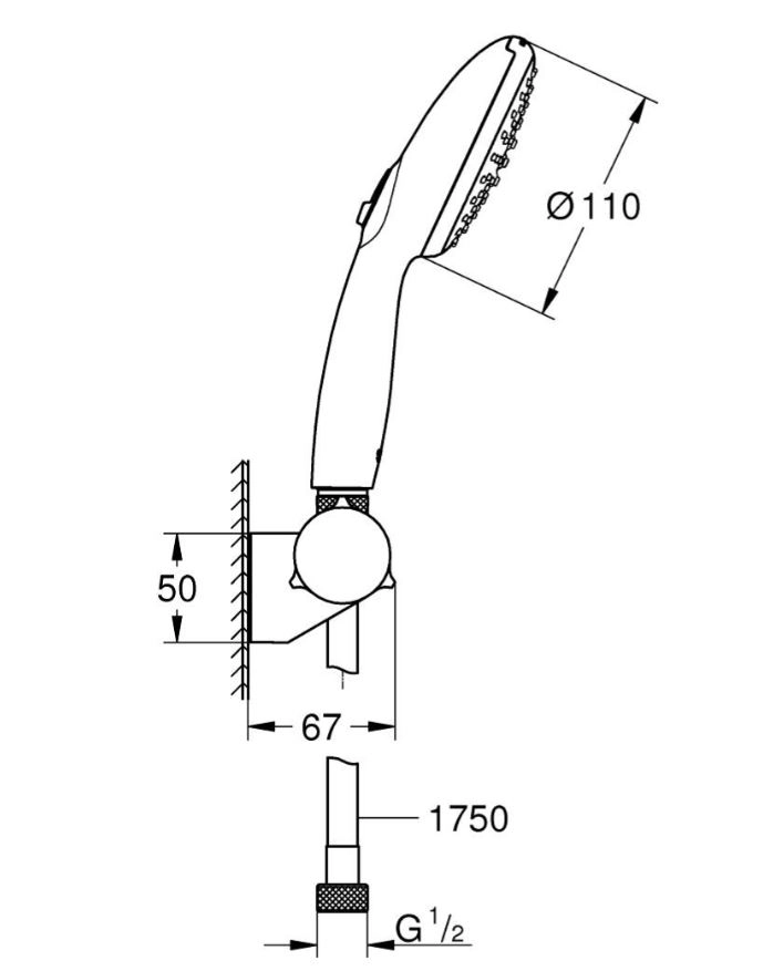 Душ.гарнитур Grohe Tempesta 110 27601003 хром-image-2
