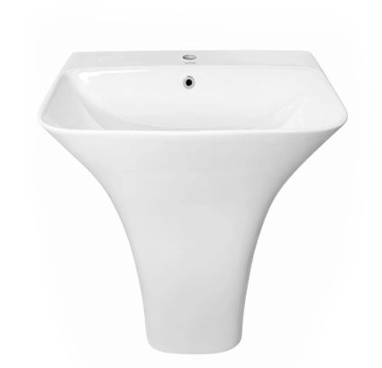 Умывальник-моноблок ELITE2 WAVE 650*450*835 белый прямоуг-image-1