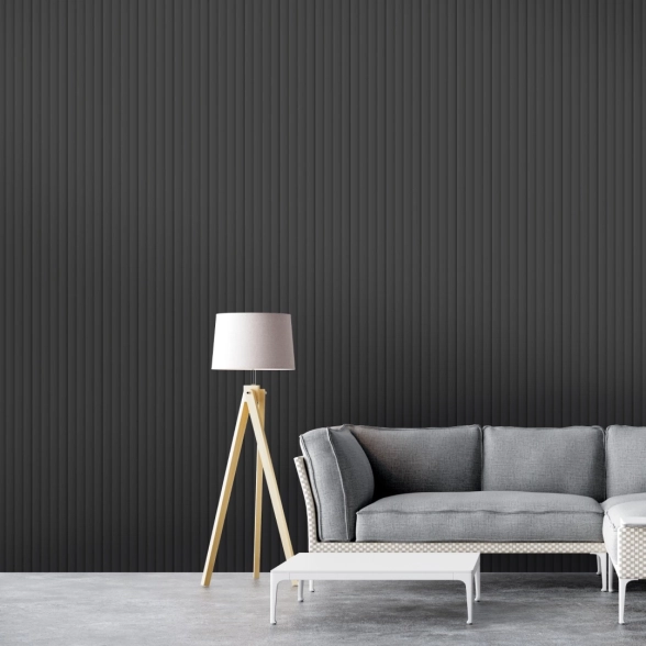 Панель МДФ рееч.Stella Wave De Luxe Black Lead 2700x119x16-image-0