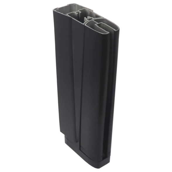 Дверь в нишу Lux Door GK-602A 105*200 R тон.сер.стекло проф.черный мат-image-1
