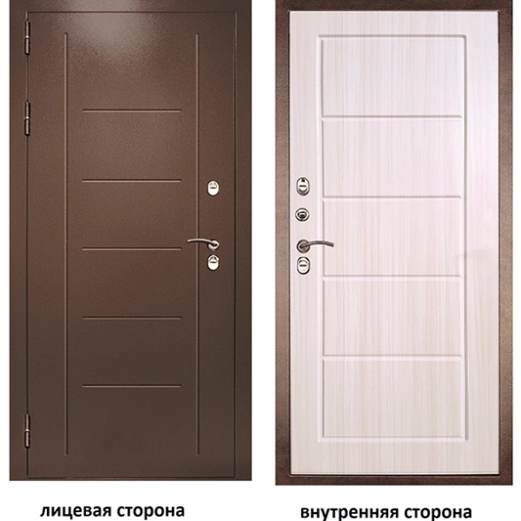 Дверь мет. Термаль Экстра листв.бел 860х2050 "Левая"