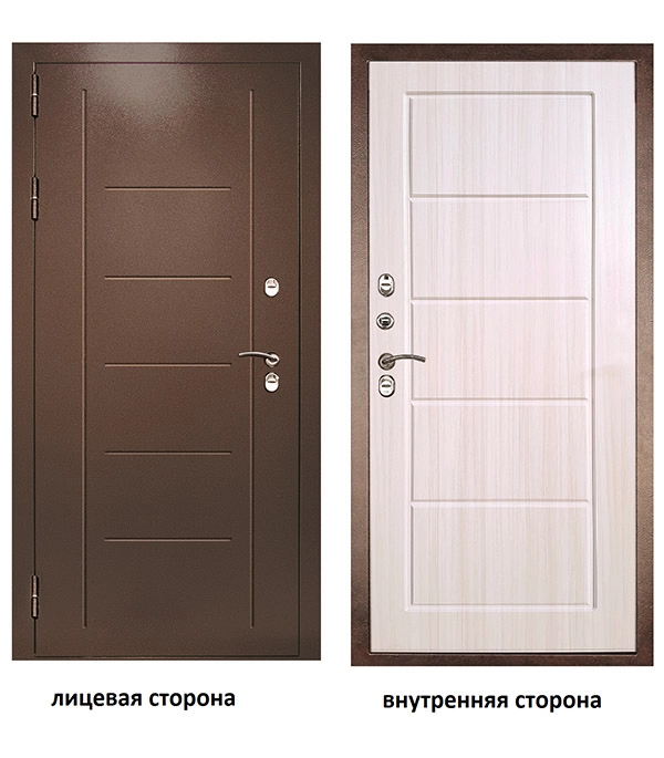 Дверь мет. Термаль Экстра листв.бел 860х2050 "Левая"